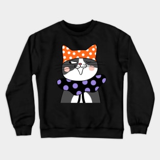 You asleep yet? A Funny sneaky cat Gift Idea Crewneck Sweatshirt